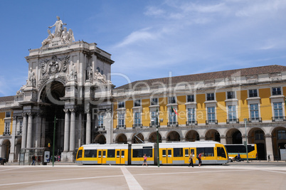 Portugal, the Praca do Comercio in Lisbon