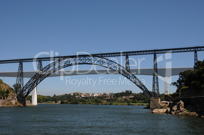 historical bridge of the city of Porto in Portugal