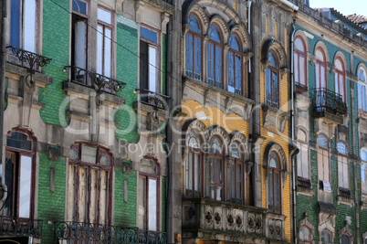 old houses of the city of Porto in Portugal