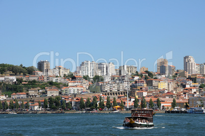 Portugal, view of Porto from Douro river