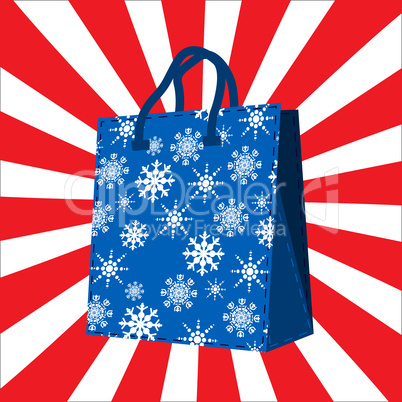 Winter sales shopping bag