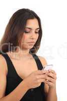 Teen girl sending a mobile message