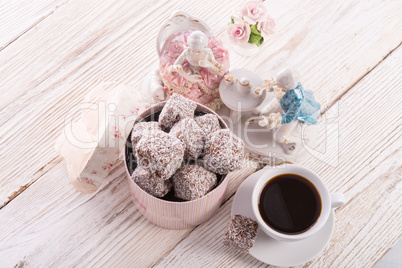 gingerbreads with chocolate  and coconut