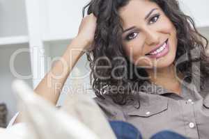 Beautiful Happy Hispanic Woman Smiling