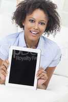 African American Girl Young Woman Tablet Computer