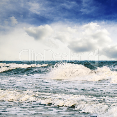 storm in sea