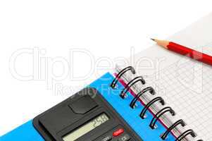 Notebook and calculator