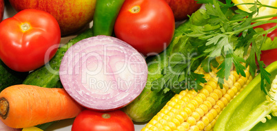 collection fruits and vegetables