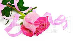 Rose pink with ribbon