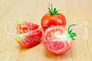 Tomatoes on a wooden board
