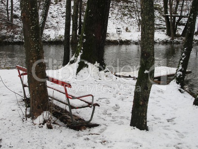 Bench In The Snow