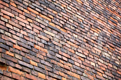 Brick wall perspective.