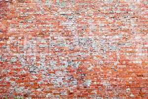 Red brick dirty background.