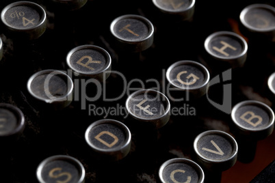 Antique typewriter keys