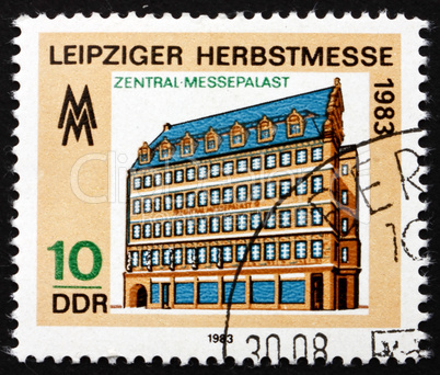 Postage stamp GDR 1983 Central Palace, Leipzig Autumn Fair