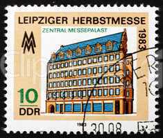 Postage stamp GDR 1983 Central Palace, Leipzig Autumn Fair