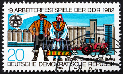 Postage stamp GDR 1982 Traditional Costumes