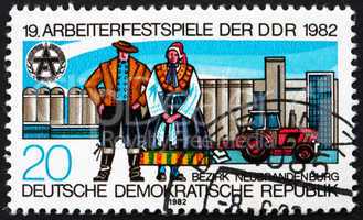 Postage stamp GDR 1982 Traditional Costumes