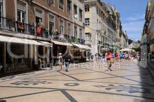 Portugal, the pedestrian Augusta street in Lisbon