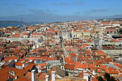 Portugal, Lisbon view from Saint George castle