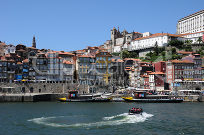 Portugal, view of Porto from Douro river