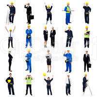Collection of construction workers