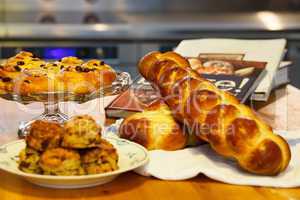 Mouth watering assortment of bakery items