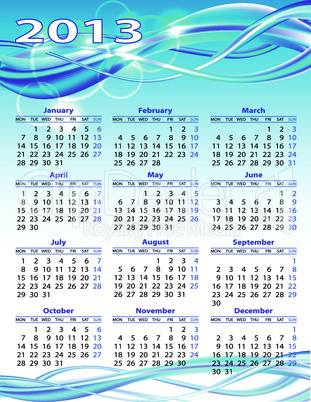 2013 year calendar