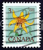 Postage stamp Canada 1977 Canada Lily, Lilium Canadense, Flower