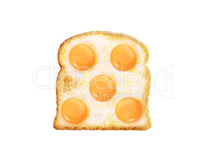 fried egg with toast
