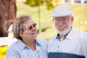 Happy Senior Couple in The Park
