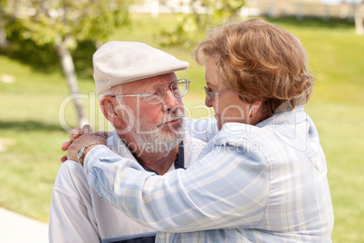 Happy Senior Couple in The Park