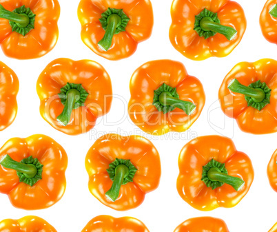 Seamless orange bell pepper