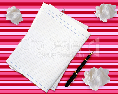 Blank white paper