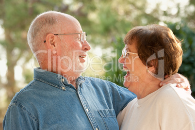 Happy Senior Couple Outdoor Portrait