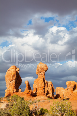 Scenic view at Arches National Park, Utah, USA