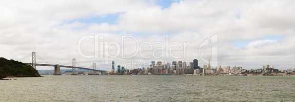 Panoramic view to the downtown of San Francisco