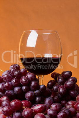 Glass of red wine