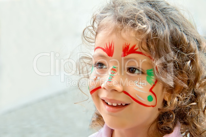 Little Girl With Face Paint