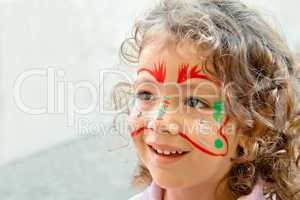Little Girl With Face Paint
