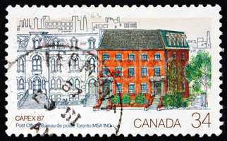 Postage stamp Canada 1987 1st Toronto Post Office