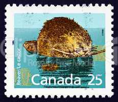 Postage stamp Canada 1988 Beaver, Castor, Animal