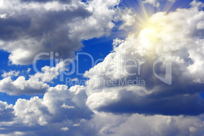 blue sky with clouds