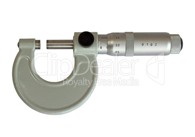 micrometer isolated on a white background