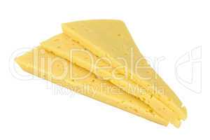 piece of cheese isolated on a white background