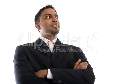 Indian businessman looking away