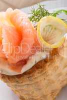 Vol-au-vent with salmon