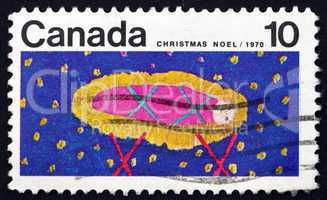 Postage stamp Canada 1970 Child in the Manger, Christmas