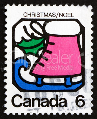Postage stamp Canada 1973 Ice Skate, Christmas