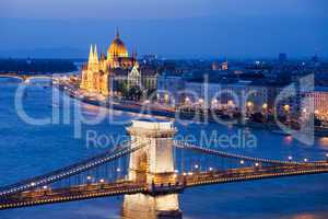 Budapest Cityscape at Night